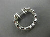 ESTATE WIDE .62CT DIAMOND 14KT WHITE GOLD 3D MULTI HEART LOVE HUGGIE EARRINGS