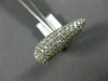 ESTATE WIDE .97CT ROUND DIAMOND 14KT WHITE GOLD MULTI ROW PAVE ANNIVERSARY RING