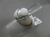 ESTATE WIDE .55CT DIAMOND 14KT WHITE GOLD AAA MOTHER OF PEARL CRISS CROSS RING