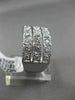 ESTATE WIDE 1.21CT DIAMOND 14KT WHITE GOLD 3 ROW FILIGREE MILGRAIN WEDDING RING