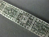 ANTIQUE WIDE & LONG .15CT DIAMOND 14K WHITE GOLD FILIGREE TENNIS BRACELET #26025