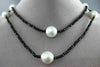 ESTATE LONG HANDCRAFTED AAA SOUTH SEA PEARL & BLACK SPINAL BY THE YARD NECKLACE
