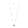 1.59CT DIAMOND & AAA SAPPHIRE 18KT YELLOW GOLD EMERALD CUT SQUARE LOVE NECKLACE