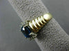 ESTATE 1.44CT DIAMOND & AAA OVAL SAPPHIRE 14KT 2TONE GOLD ENGAGEMENT RING #22056