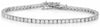 ESTATE 4.88CT DIAMOND 14K WHITE GOLD 3D CLASSIC ROUND FOUR PRONG TENNIS BRACELET