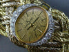 ESTATE LARGE & LONG BAUME & MERCIER .88CT DIAMOND 18K TWO TONE GOLD WOVEN WATCH