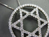 ESTATE EXTRA LARGE 2.68CT DIAMOND 14KT WHITE GOLD STAR OF DAVID PENDANT #ELV15