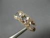 ESTATE WIDE 2.51CT DIAMOND & AAA MORGANITE 14KT ROSE GOLD 3D 3 STONE FUN RING