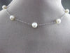 ESTATE AAA PEARL 14KT WHITE GOLD PEARL BY THE YARD DIAMOND CUT NECKLACE #24949