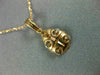 ESTATE LARGE .97CT DIAMOND 18KT ROSE GOLD 3D CLUSTER TEAR DROP FLOATING PENDANT