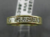 ESTATE .86CT DIAMOND 14K YELLOW GOLD 3D PRINCESS CHANNEL ANNIVERSARY RING #22474