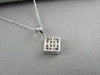 ESTATE .75CT DIAMOND SQUARE 14KT WHITE GOLD PENDANT F COLOR VVS SIMPLY AMAZING