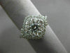 ESTATE LARGE 1.50CT DIAMOND 14KT WHITE GOLD 3D CLUSTER SQUARE FILIGREE LOVE RING