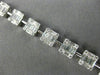 ESTATE WIDE 3.9CT ROUND & BAGUETTE DIAMOND 18K WHITE GOLD SQUARE TENNIS BRACELET