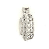 LARGE 9.45CT DIAMOND AAA LIGHT AQUAMARINE 18KT WHITE GOLD 3D OVAL FLOWER PENDANT