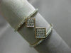 ESTATE WIDE .32CT DIAMOND 14K ROSE GOLD 3D DOUBLE ROW GRADUATING SQUARE FUN RING