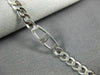 ESTATE LONG 14KT WHITE GOLD 3D SQUARE LINK SOLID ITALIAN ANKLE BRACELET #23674