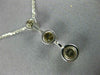ESTATE .50CT DIAMOND 14KT WHITE GOLD 3 STONE PAST PRESENT FUTURE PENDANT #1718