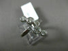 ESTATE WIDE 1CT ROUND DIAMOND 14KT WHITE GOLD 3D PAST PRESENT FUTURE LOVE RING