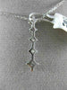 ESTATE LARGE .50CT PRINCESS DIAMOND 14K WHITE GOLD 3D JOURNEY GRADUATING PENDANT