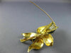 ANTIQUE LARGE .60CT DIAMOND AAA ENAMEL 18K TWO TONE GOLD FLOWER PIN BROOCH #1902