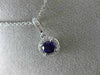ESTATE .48CT DIAMOND & AAA AMETHYST 14KT WHITE GOLD ROUND HALO FLOATING PENDANT