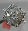 ESTATE 1.36CT ROUND & BAGUETTE DIAMOND 18KT WHITE GOLD FRIENDSHIP PROMISE RING