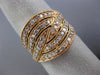 ESTATE LARGE 1CT DIAMOND 14KT ROSE GOLD MULTI ROW INFINITY CRISS CROSS LOVE RING