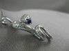ESTATE LARGE .31CT DIAMOND & AAA SAPPHIRE 14KT WHITE GOLD SNAKE FLOATING PENDANT