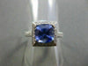 ESTATE 2.58CT DIAMOND & AAA LIGHT SAPPHIRE 18KT WHITE GOLD ENGAGEMENT RING