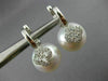 ESTATE LARGE .44CT DIAMOND & AAA SOUTH SEA PEARL DIAMOND 18K WHITE GOLD EARRINGS