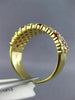 WIDE 2.40CT DIAMOND & AAA RUBY 18KT YELLOW GOLD ZIG ZAG WEDDING ANNIVERSARY RING