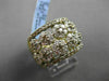 ESTATE LARGE 2.12CTW FANCY YELLOW & WHITE DIAMOND 18KT YELLOW GOLD FLOWER RING