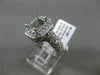 ESTATE WIDE .75CT DIAMOND 14KT WHITE GOLD EMERALD CUT SEMI MOUNT ENGAEGMENT RING