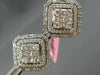 LARGE 2.40CT ROUND BAGUETTE & PRINCESS DIAMOND 18KT WHITE GOLD 3D STUD EARRINGS