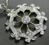 ESTATE LARGE .25CT DIAMOND 14KT WHITE & YELLOW GOLD 3D SNOWFLAKE FILIGRE PENDANT
