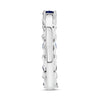 2.81CT DIAMOND & AAA SAPPHIRE 14KT WHITE GOLD ROUND HUGGIE HOOP HANGING EARRINGS