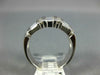 ESTATE WIDE 1.16CT DIAMOND 14K WHITE GOLD ROUND & BAGUETTE ANNIVERSARY RING 1354