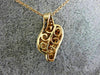 1.36CT WHITE & ORANGE DIAMOND 18KT ROSE GOLD 3D MULTI ROW PAVE WAVE FUN PENDANT
