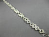 ANTIQUE WIDE 2.97CT DIAMOND 14KT WHITE GOLD 3D INFINITY TENNIS BRACELET #21888