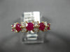 ESTATE 1.75CT DIAMOND & AAA RUBY 14KT ROSE GOLD 3D 5mm CLASSIC ANNIVERSARY RING
