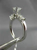 ESTATE 1.31CT PRINCESS DIAMOND 14K WHITE GOLD CLASSIC FIVE STONE ENGAGEMENT RING