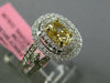 ESTATE LARGE GIA 1.14CT DIAMOND 18KT TWO TONE GOLD HALO FILIGREE ENGAGEMENT RING