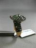 ESTATE 1.28CT WHITE & BLACK DIAMOND & AAA MULTI SAPPHIRE 18K GOLD LOVE KNOT RING