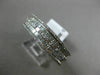 WIDE 1.62CT ROUND PRINCESS & BAGUETTE DIAMOND 18K WHITE GOLD 3D ANNIVERSARY RING