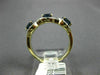 ESTATE 2.1CT DIAMOND & AAA SAPPHIRE 14K YELLOW GOLD THREE STONE ANNIVERSARY RING