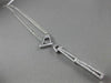 ESTATE .78CT ROUND DIAMOND 14KT WHITE GOLD MULTI STRAND LARIAT HANGING NECKLACE