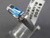 ESTATE 1.42CT DIAMOND & AAA BLUE TOPAZ 14KT WHITE GOLD COCKTAIL RING #21119