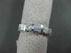 ESTATE .64CTW BAGUETTE & ROUND DIAMOND 14KT WHITE GOLD ANNIVERSARY RING F/G VSSI
