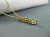 ESTATE .55CT ROUND DIAMONDS 14K GOLD PAST PRESENT FUTURE 3 STONE PENDANT #10479